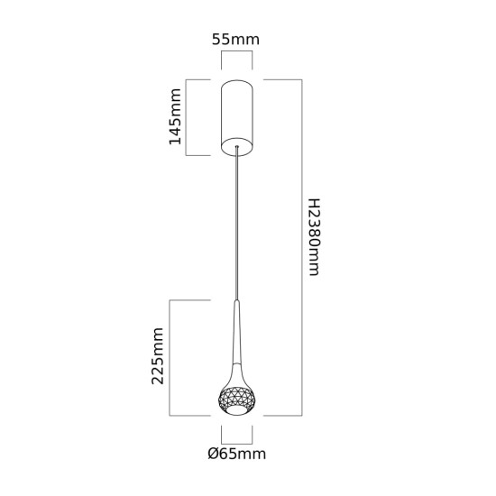 Orlicki Design Crima Gold arany-átlátszó LED kristály függesztett lámpa (OR-OR80315) LED 1 izzós IP20