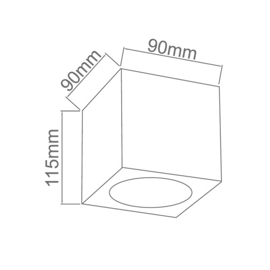 Orlicki Design Cubo Nero fekete-króm mennyezeti lámpa (OR-OR81046) GU10 1 izzós IP20