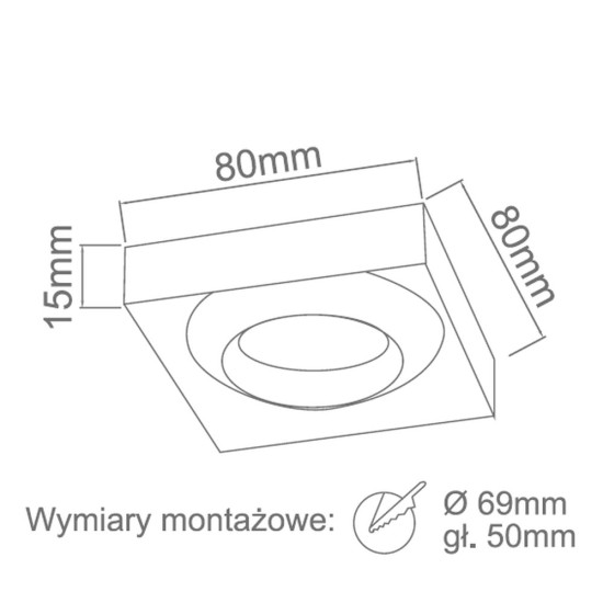 Orlicki Design Dardo Mobile szürke beépíthető lámpa (OR-OR83378) GU10 1 izzós IP20