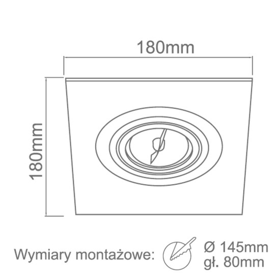 Orlicki Design Faro I Bianco fehér beépíthető lámpa (OR-OR83385) GU10 1 izzós IP20