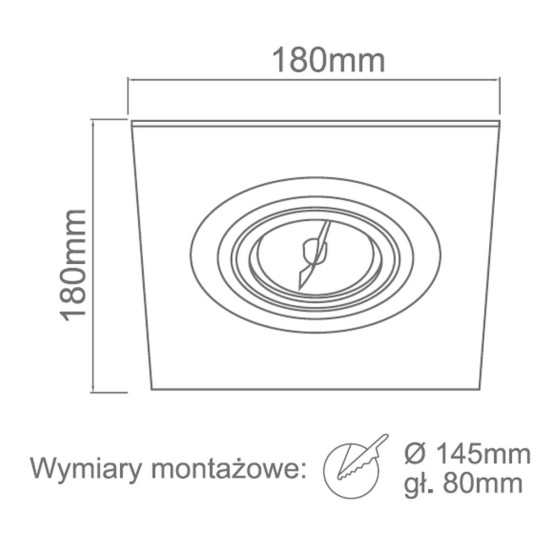 Orlicki Design Faro I Nero fekete beépíthető lámpa (OR-OR83392) GU10 1 izzós IP20