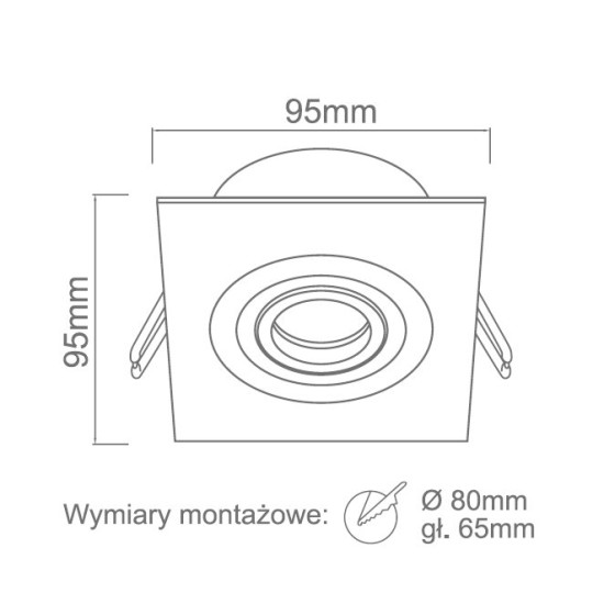 Orlicki Design Fasto I Bianco fehér beépíthető lámpa (OR-OR83439) GU10 1 izzós IP20