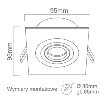 Orlicki Design Fasto I Nero fekete beépíthető lámpa (OR-OR83477) GU10 1 izzós IP20