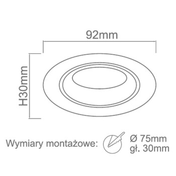 Orlicki Design Foro Bianco fehér beépíthető lámpa (OR-OR83538) GU10 1 izzós IP20