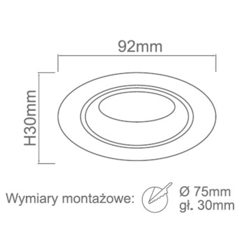 Orlicki Design Foro Nero fekete beépíthető lámpa (OR-OR83545) GU10 1 izzós IP20