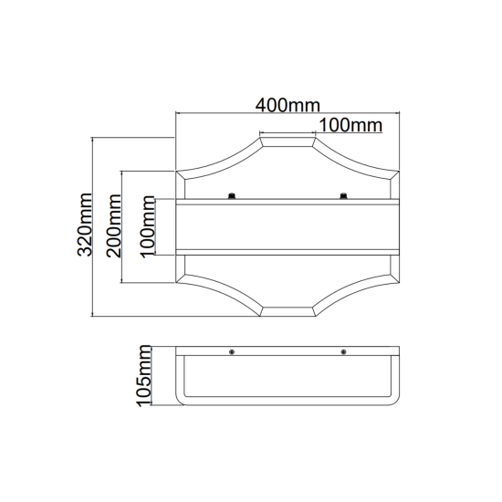 Orlicki Design Gerdo Parette Cromo króm-fehér fali lámpa (OR-OR84504) E14 2 izzós IP20