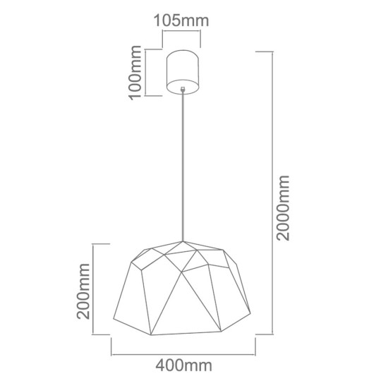 Orlicki Design Iseo Bianco S fehér függesztett lámpa (OR-OR80469) E27 1 izzós IP20