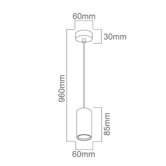 Orlicki Design Kika S 85 fekete függesztett lámpa (OR-OR80483) GU10 1 izzós IP20