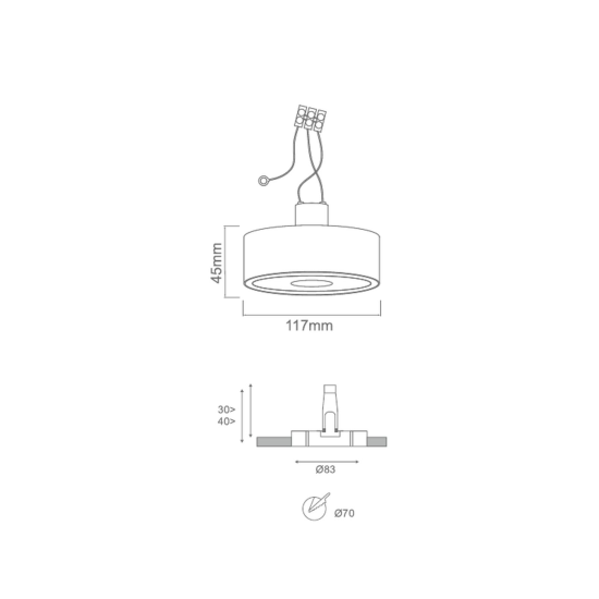 Orlicki Design Neo Bianco Slim KG / Ufo Cromo fehér beépíthető lámpa (OR-OR83590) GU10 1 izzós IP20