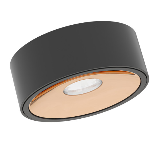 Orlicki Design Neo Nero Slim LED / Ufo Gold fekete LED mennyezeti lámpa (OR-OR83996) LED 1 izzós IP20