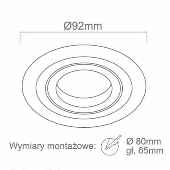 Orlicki Design Pio Bianco fehér beépíthető lámpa (OR-OR83712) GU10 1 izzós IP20