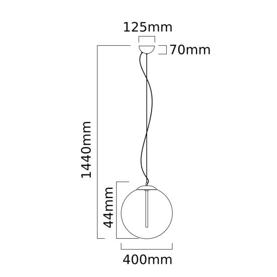 Orlicki Design Planet L fehér-átlátszó LED függesztett lámpa (OR-OR80735) LED 1 izzós IP20