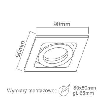 Orlicki Design Robo I szürke beépíthető lámpa (OR-OR83781) GU10 1 izzós IP20