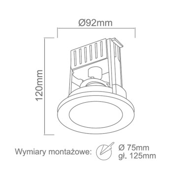 Orlicki Design Scudo króm-fehér beépíthető lámpa (OR-OR83804) GU10 1 izzós IP20