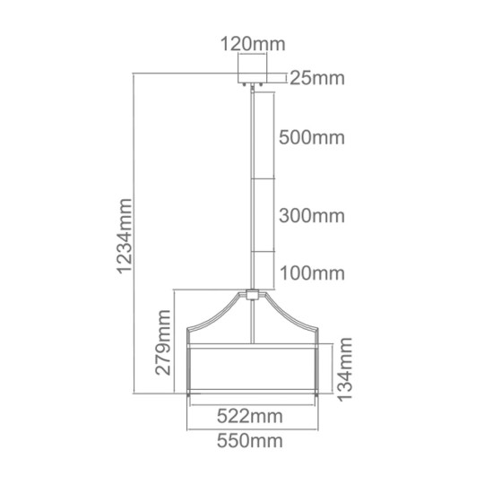 Orlicki Design Stanza Cromo M króm-fehér függesztett lámpa (OR-OR80872) E27 4 izzós IP20