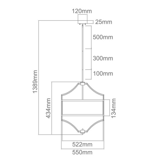 Orlicki Design Stesso Cromo M króm-fehér függesztett lámpa (OR-OR80919) E27 4 izzós IP20