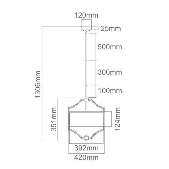 Orlicki Design Stesso Cromo S króm-fehér függesztett lámpa (OR-OR80902) E27 4 izzós IP20