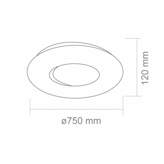 Orlicki Design Vig 75 PL fehér LED mennyezeti lámpa (OR-OR81336) LED 1 izzós IP20