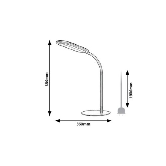 Rábalux Adelmo fekete-fehér LED asztali lámpa (RAB-74007) LED 1 izzós IP20