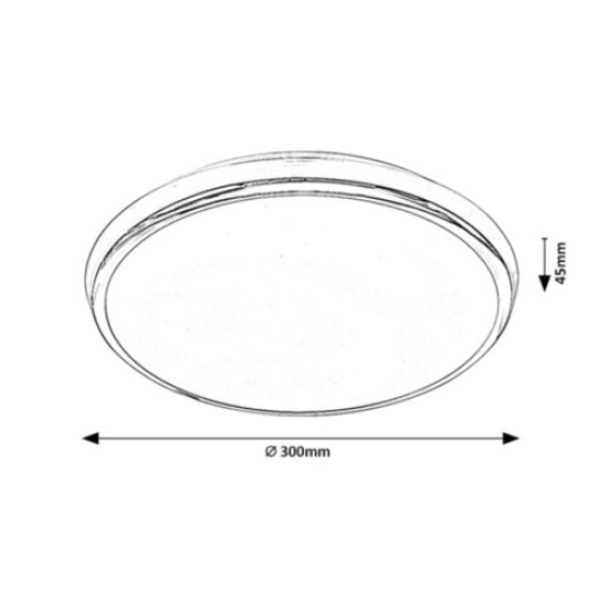 Rábalux Balthasar króm-fehér LED fürdőszobai mennyezeti lámpa (RAB-3464) LED 1 izzós IP44