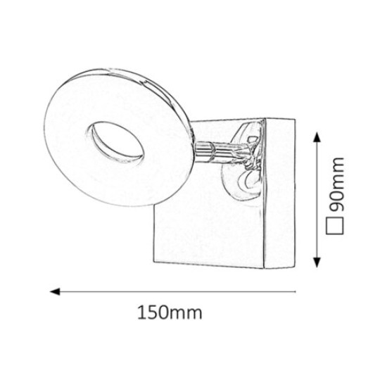 Rábalux Beata króm-fehér LED fürdőszobai falikar (RAB-5716) LED 1 izzós IP44