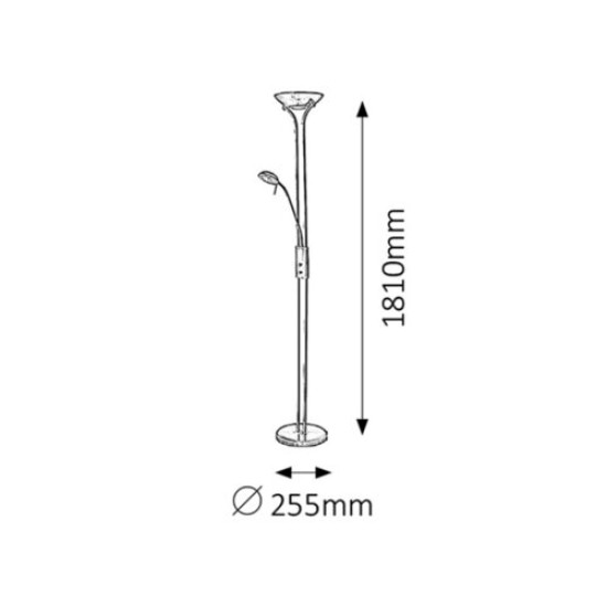 Rábalux Beta bronz LED állólámpa (RAB-4076) LED 2 izzós IP20