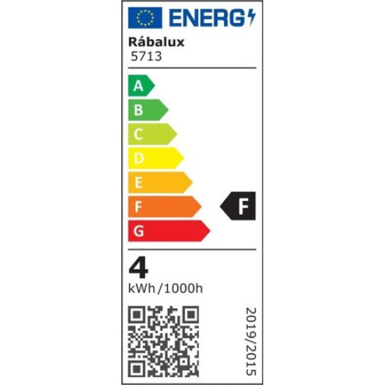 Rábalux Betty króm-opál LED fürdőszobai falikar (RAB-5713) LED 1 izzós IP44