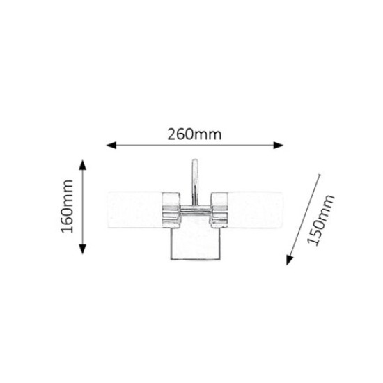 Rábalux Betty króm-opál LED fürdőszobai falikar (RAB-5714) LED 2 izzós IP44