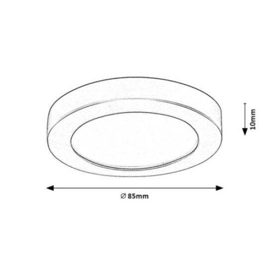 Rábalux Coco fekete-fehér LED fürdőszobai mennyezeti lámpa (RAB-5274) LED  IP44