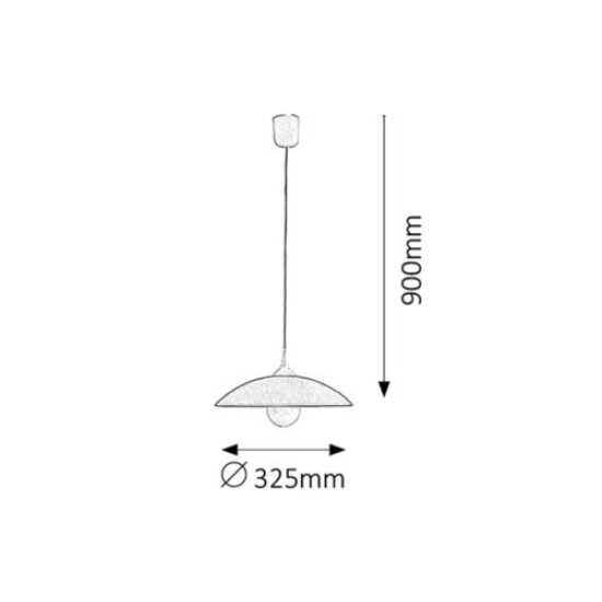 Rábalux Cupola range narancs-fehér függesztett lámpa (RAB-4613) E27 1 izzós IP20