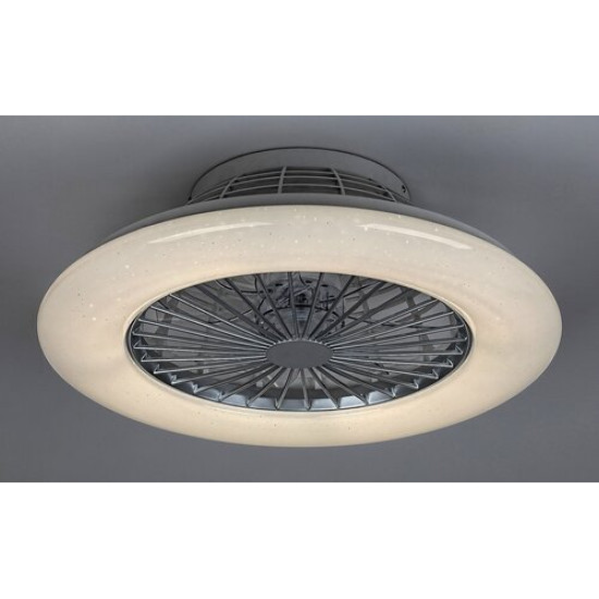 Rábalux Dalfon ezüst-fehér LED mennyezeti csillár ventilátor (RAB-6859) LED 1 izzós IP20