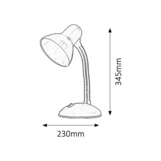 Rábalux Dylan fehér-fekete asztali lámpa (RAB-4168) E27 1 izzós IP20