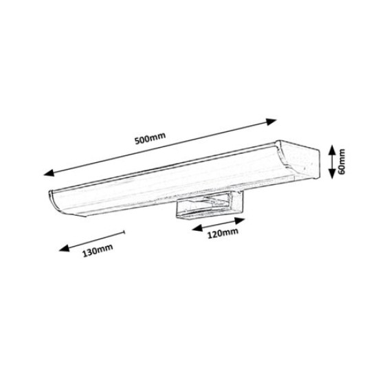 Rábalux Evron króm-fehér LED képvilágító lámpa (RAB-5063) LED 1 izzós IP44