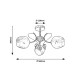 Rábalux Fauna arany-fehér mennyezeti lámpa (RAB-5098) E27 3 izzós IP20