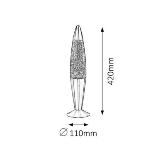 Rábalux Glitter zöld asztali lávalámpa (RAB-4113) E14/G45 1 izzós IP20