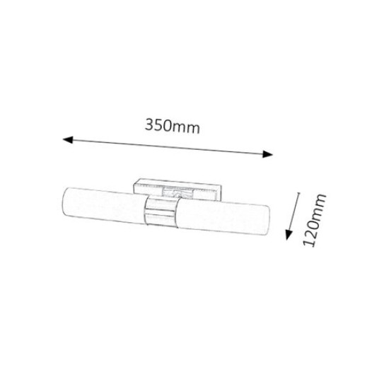 Rábalux Jim króm-fehér LED fürdőszobai falikar (RAB-5750) LED 2 izzós IP44