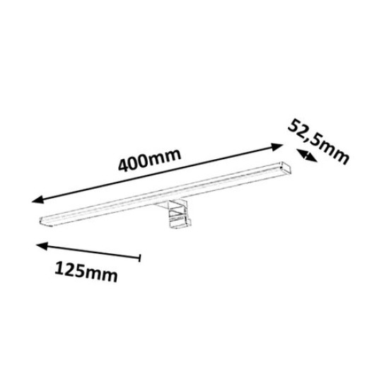 Rábalux Levon króm-fehér LED képvilágító lámpa (RAB-2114) LED 1 izzós IP44