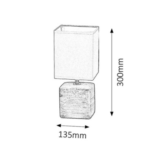 Rábalux Orlando kakaó-fehér alabástrom asztali lámpa (RAB-4930) E14 1 izzós IP20