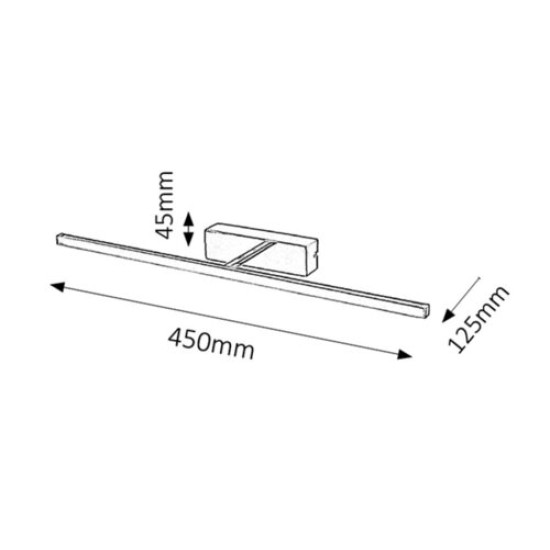 Rábalux Picture slim króm-fehér LED képvilágító lámpa (RAB-3909) LED 1 izzós IP20