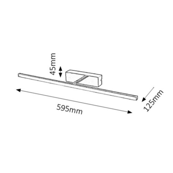 Rábalux Picture slim króm-fehér LED képvilágító lámpa (RAB-3910) LED 1 izzós IP20