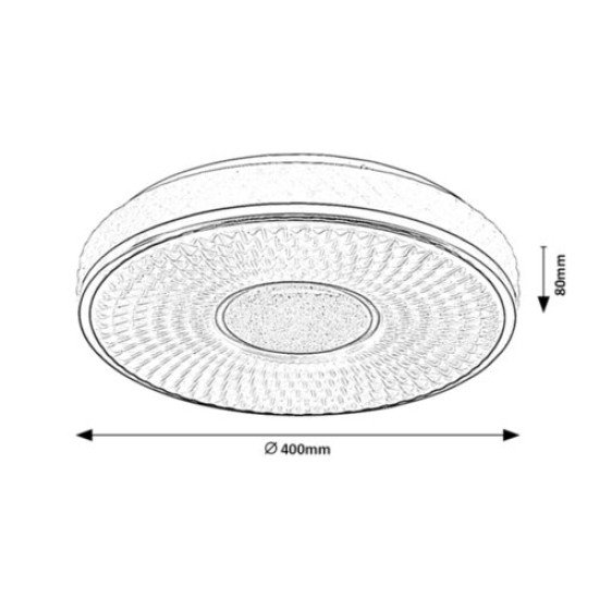 Rábalux Sedona fekete-fehér LED mennyezeti lámpa (RAB-2119) LED 1 izzós IP20