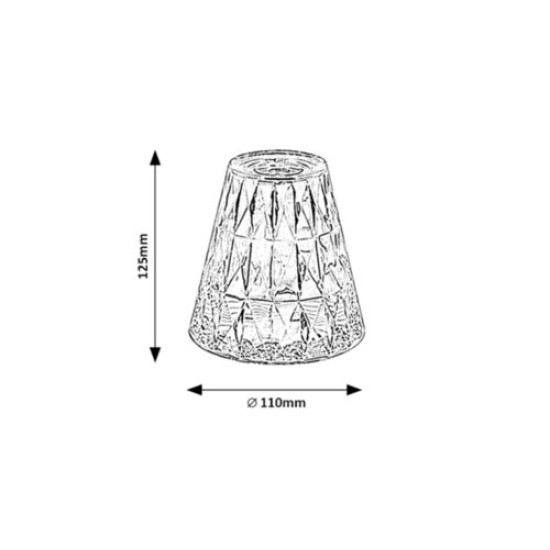 Rábalux Siggy átlátszó LED asztali lámpa (RAB-76004) LED  IP20