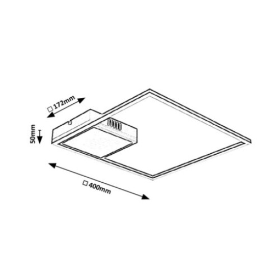 Rábalux Sirius króm-fehér LED mennyezeti lámpa (RAB-5285) LED 1 izzós IP20