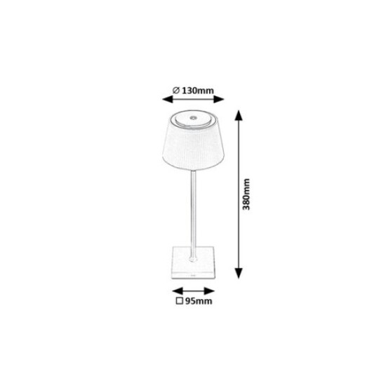 Rábalux Taena fekete-fehér asztali lámpa (RAB-76010) LED  IP44