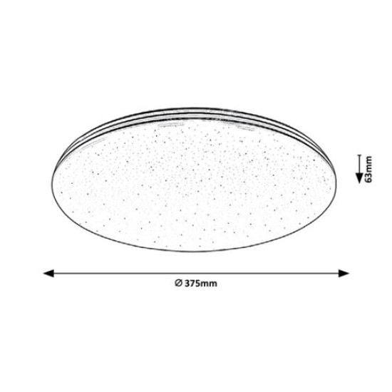 Rábalux Toma króm-fehér LED fürdőszobai mennyezeti lámpa (RAB-3875) LED 1 izzós IP44