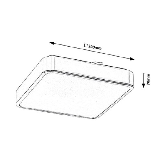 Rábalux Wolimir króm-fehér LED fürdőszobai mennyezeti lámpa (RAB-2982) LED 1 izzós IP44