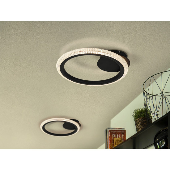 SCHULLER RING fekete LED mennyezeti lámpa (SCH-717847) LED  IP20