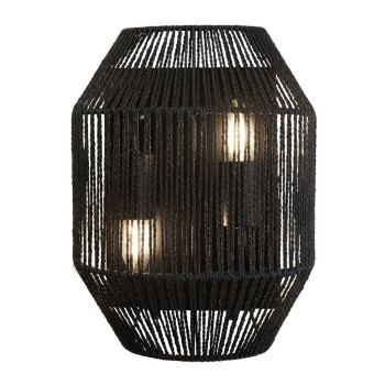 Searchlight Wicker fekete fali lámpa (SL-11201-2BK) E27 2 izzós IP20