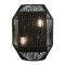 Searchlight Wicker fekete fali lámpa (SL-11201-2BK) E27 2 izzós IP20