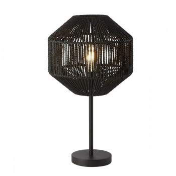 Searchlight Wicker fekete asztali lámpa (SL-EU11201-1BK) E27 1 izzós IP20